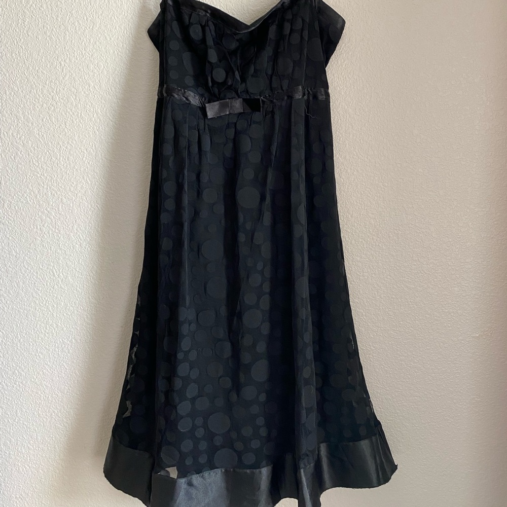 VILA dress, black polka dot cocktail dress, S: L